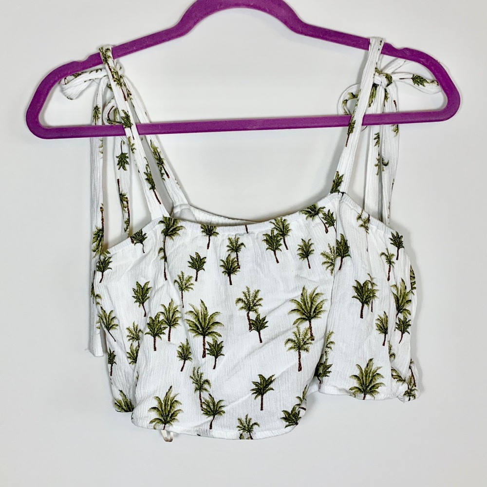 Forever 21 Palm Print Matching Set Croptop & Shor… - image 7
